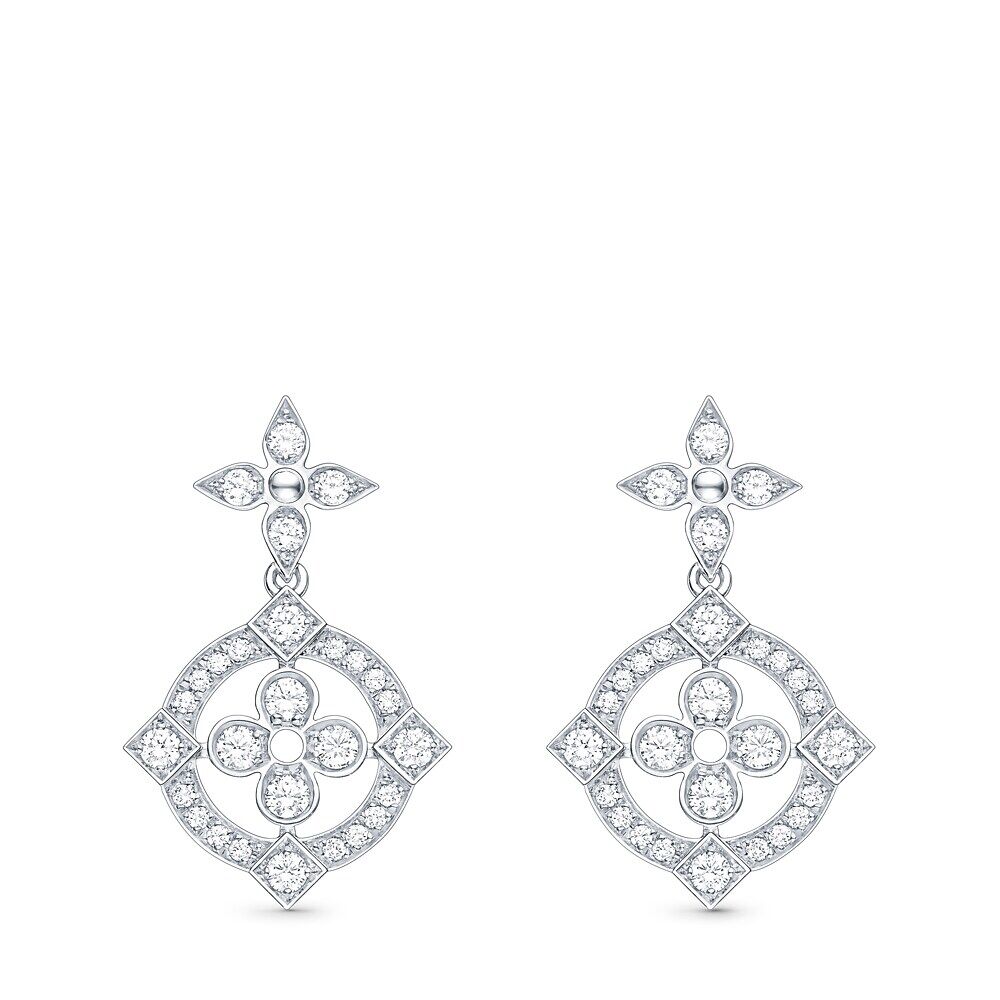 

Серьги Dentelle, белое золото и бриллианты Louis Vuitton, серебряный
