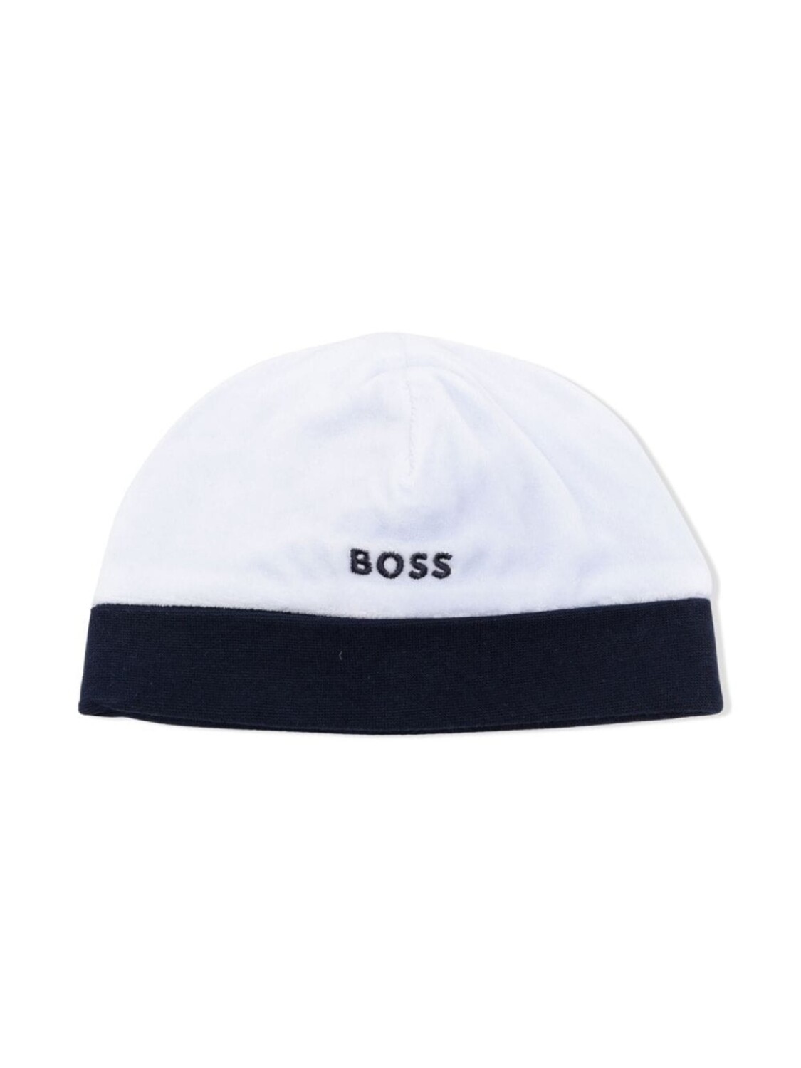 

BOSS Kidswear шапка бини с вышитым логотипом, синий