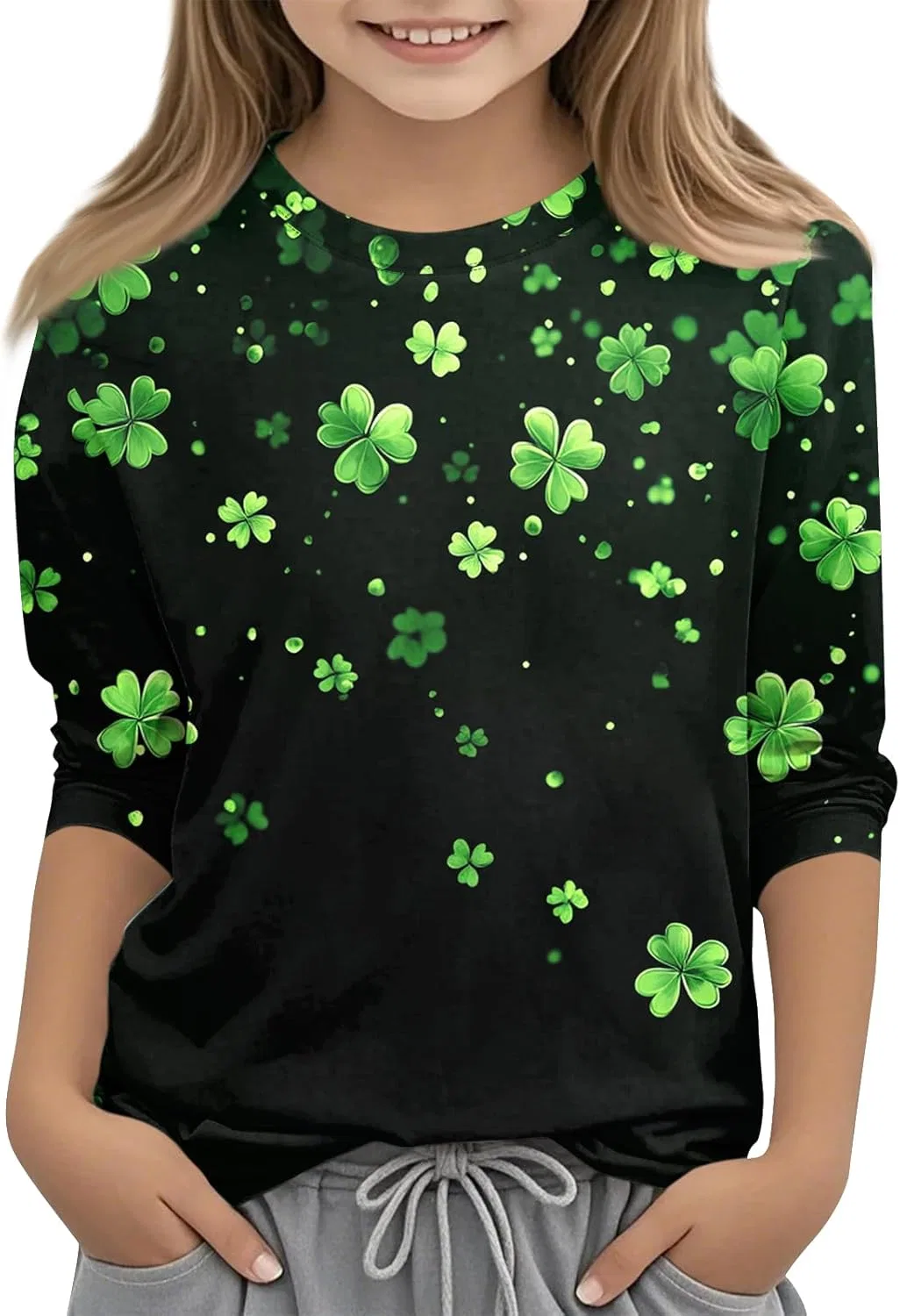 Футболка с принтом Shamrock, Generic, 1-light Green