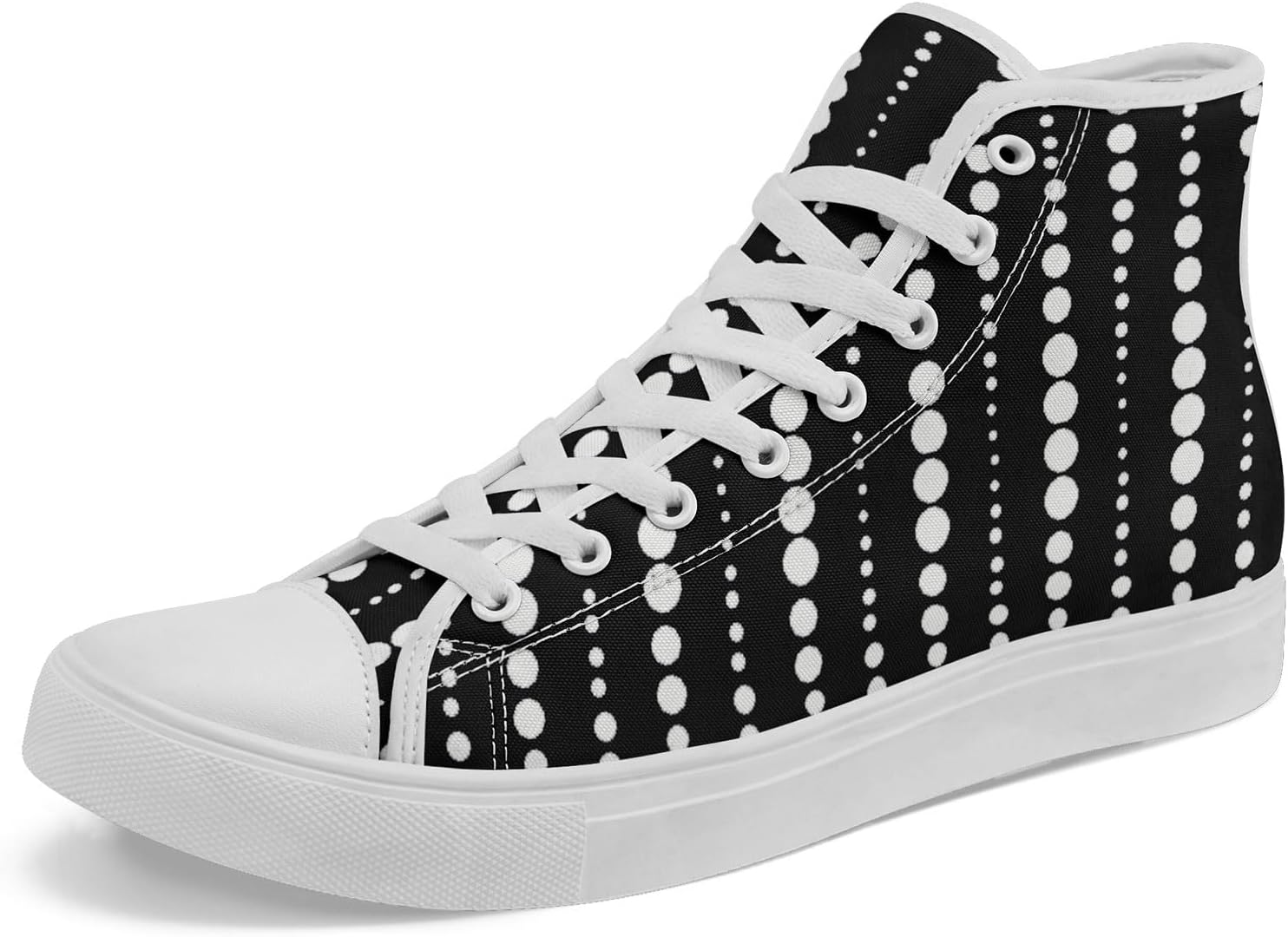 

Высокие кеды из холщовой ткани AWSOLE для мужчин и женщин, модный подарок, дышащие, унисекс, уличная обувь, плоские прогулочные туфли, белый/черный