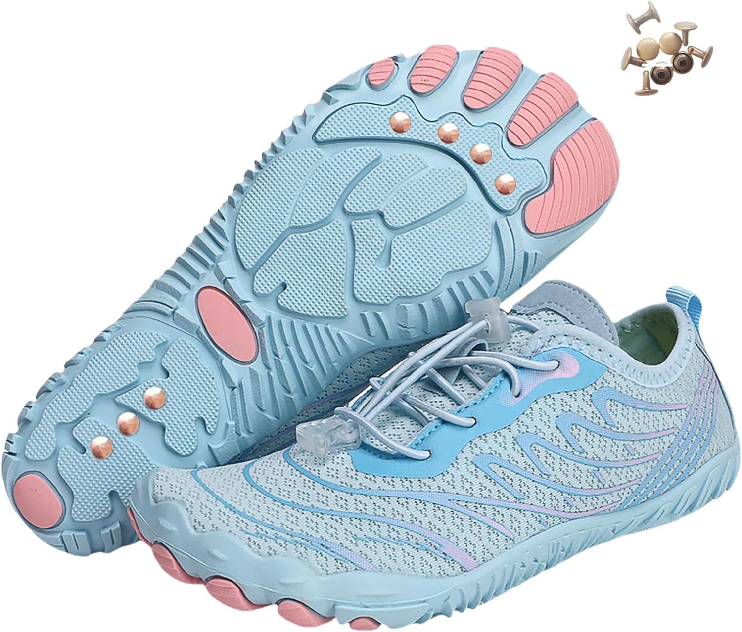 

Кроссовки для женщин и мужчин, обувь для ходьбы и походов, кроссовки с широкой носочной частью Generic, E Blue