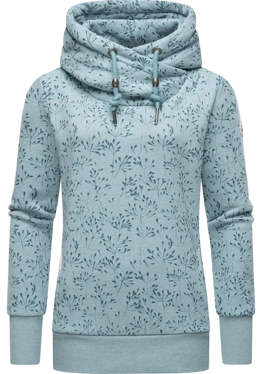 

Ragwear Hoodie "Gripy Flowery", модная толстовка с высоким воротником, синий