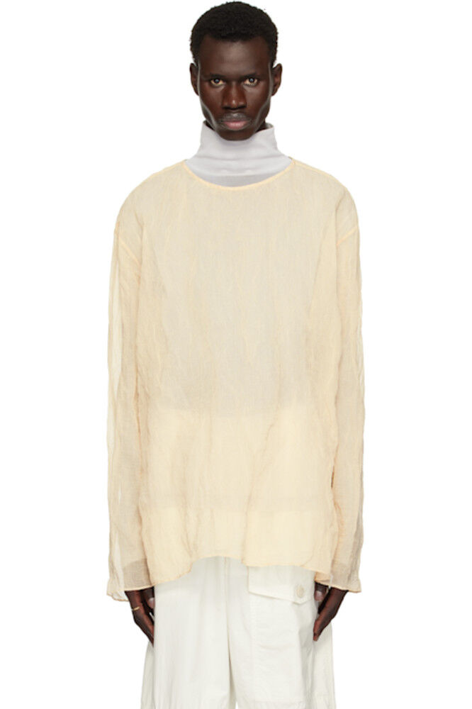

Бежевый топ с длинными рукавами Dries Van Noten
