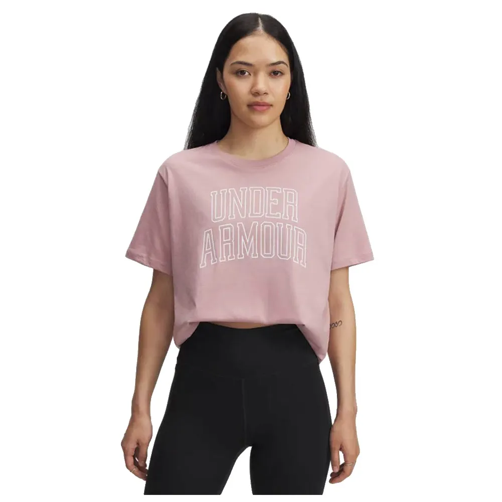 

Футболка с коротким рукавом Under Armour Rival Oversized Campus, розовый