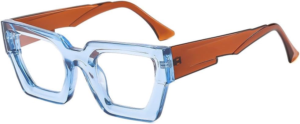 

Женские солнцезащитные очки «кошачий глаз» в стиле ретро с желтыми и синими линзами и защитой от УФ-излучения UV400. Мужские солнцезащитные очки в тренде WNCKSQ, Blue Brown Clear