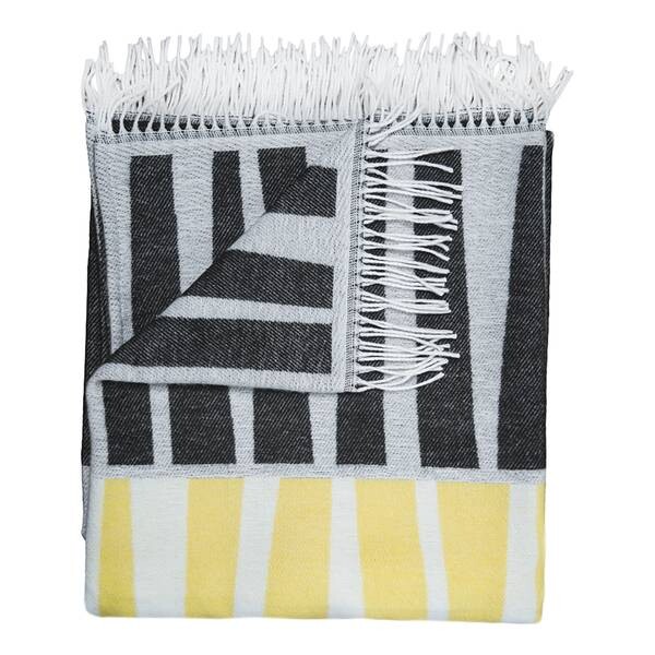 

Плед Aranda Amanda Cotton Acacia, 200 см цвет pastellgelb/schwarz