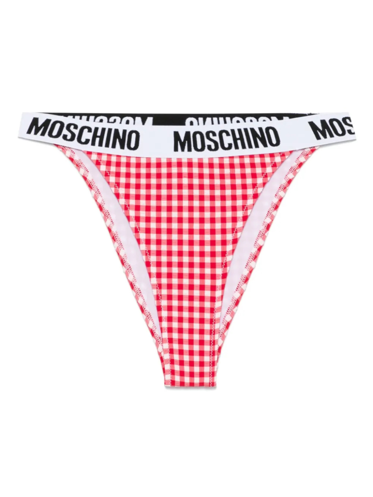 

Moschino плавки бикини в клетку гингем, красный