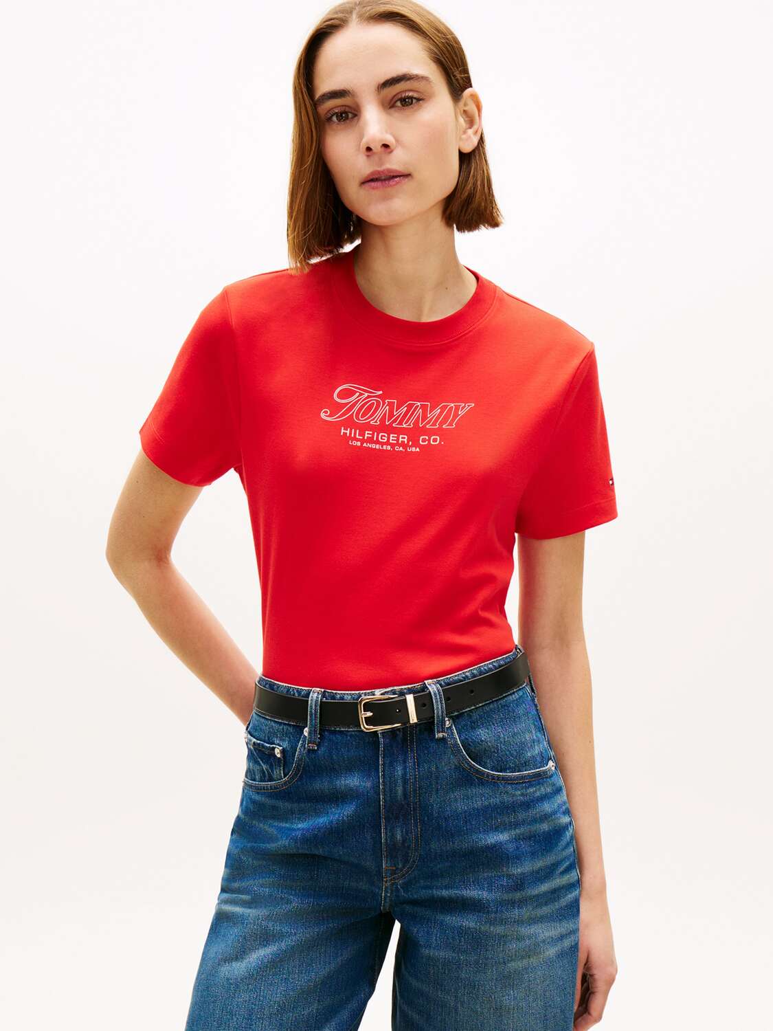 TOMMY HILFIGER Футболка 'Tilt' в оранжевом цвете — фото 3