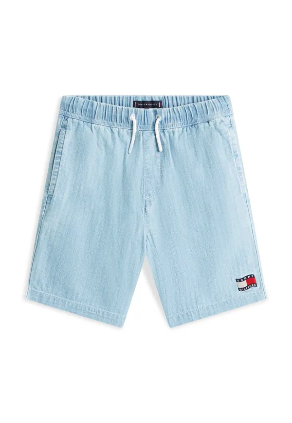Волнистые шорты с узором «елочка», свободные джинсовые шорты Tommy Hilfiger, Denim Medium — фото 2