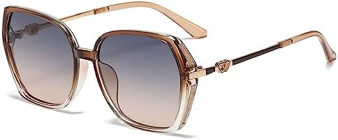 

Модные квадратные солнцезащитные очки для женщин, стильные солнцезащитные очки в винтажном стиле, градиентные, с защитой от УФ-излучения UV400, в уличном стиле MTZJH, Brown