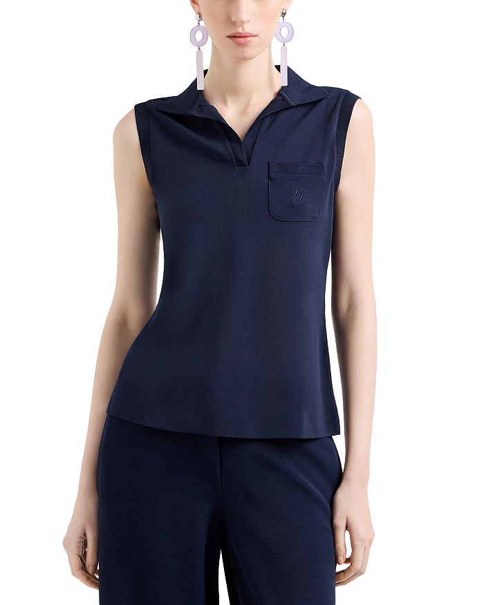 

Поло без рукавов Emporio Armani, синий