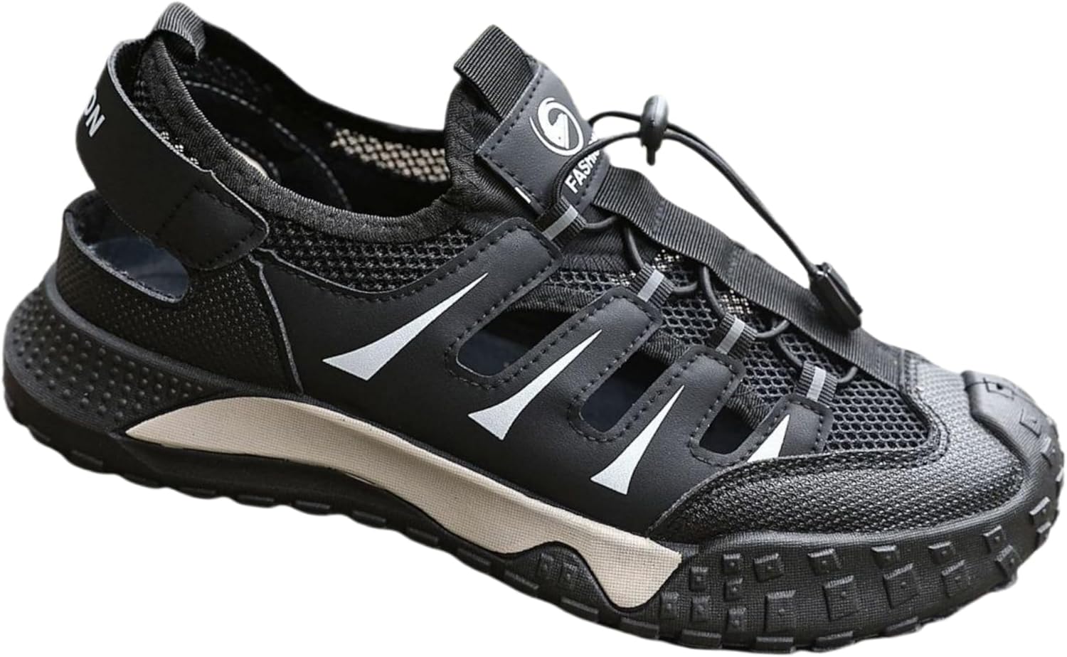 

Летние сетчатые дышащие кроссовки для мужчин Fusecottc - легкая обувь для отдыха и спорта на открытом воздухе, черный