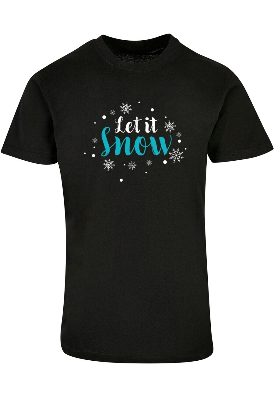 

Футболка Merchcode LET IT SNOW, черный