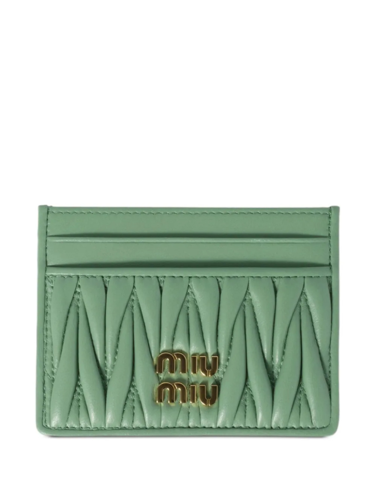 

Держатель карты Miu Miu matelassé, зеленый