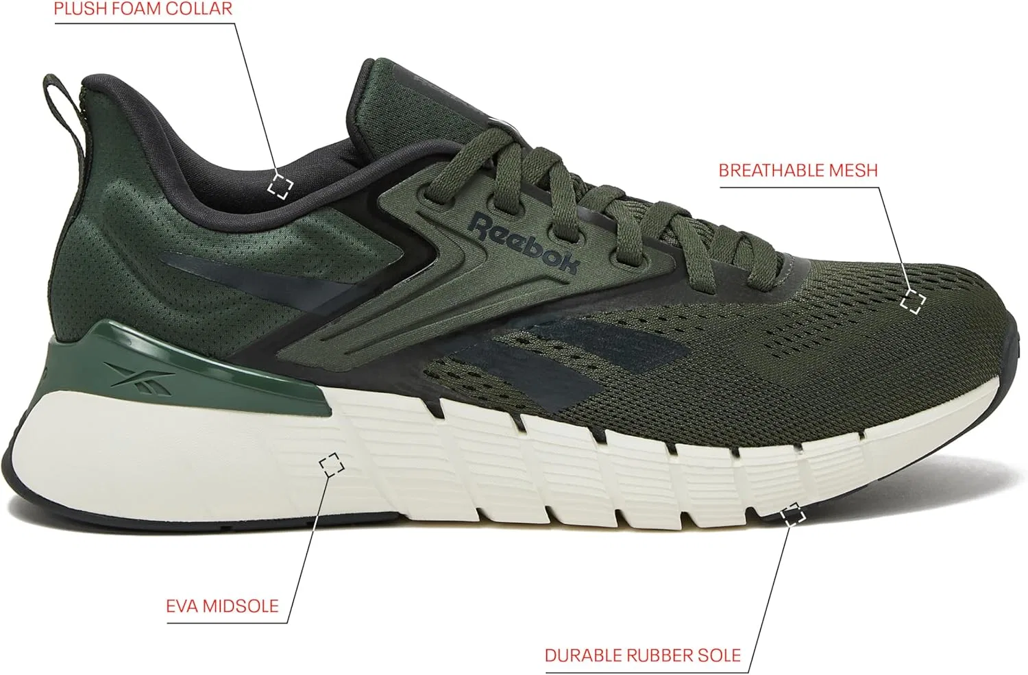 Мужские кроссовки Reebok Nano Gym, Grit Green Grey 6 Chalk — фото 2