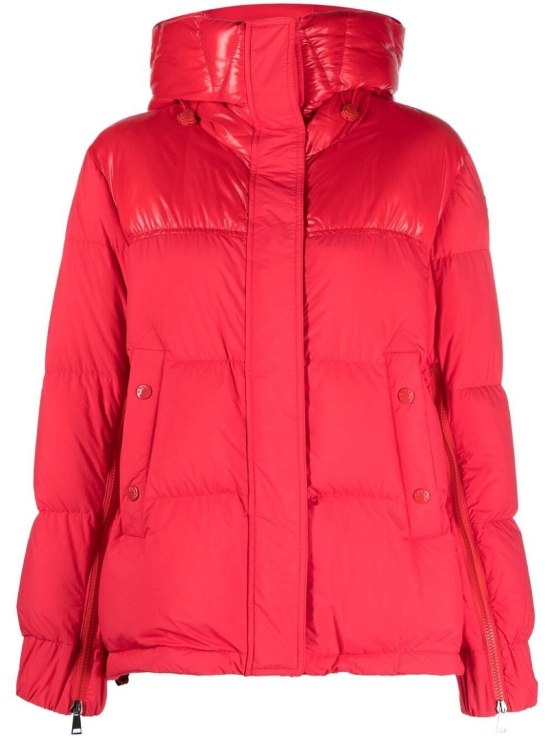 

Moncler пуховик с капюшоном, красный