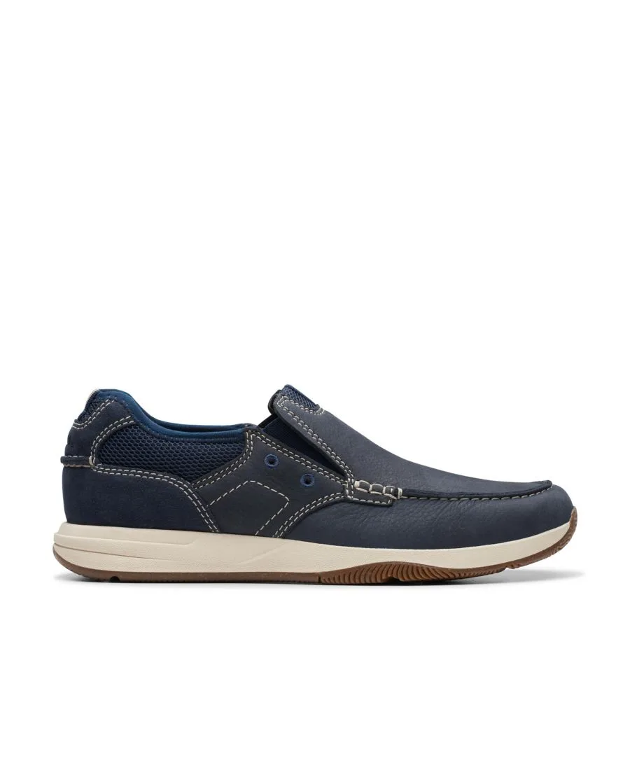 Мужские слипоны Sailview Step из коллекции Sailview Clarks, темно-синий nubuck — фото 2