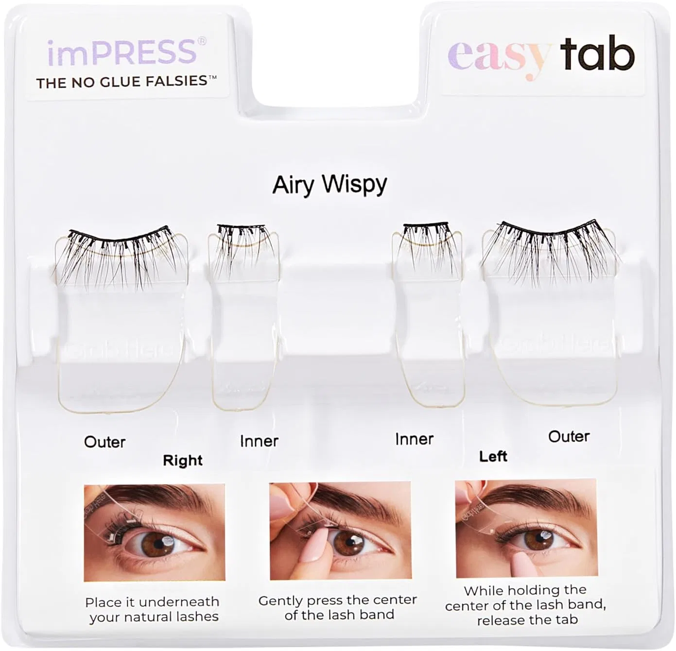 Накладные ресницы imPRESS Easy Tab Airy Wispy, 1 пара — фото 4