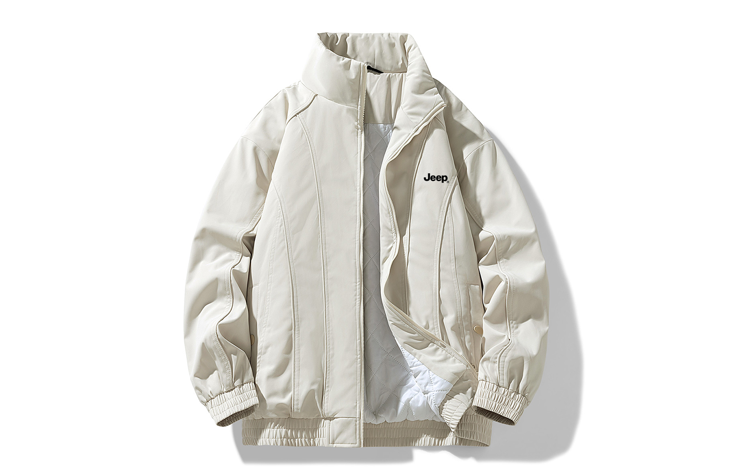 

Пуховик Unisex Hooded Moderate Others Jeep, экрю