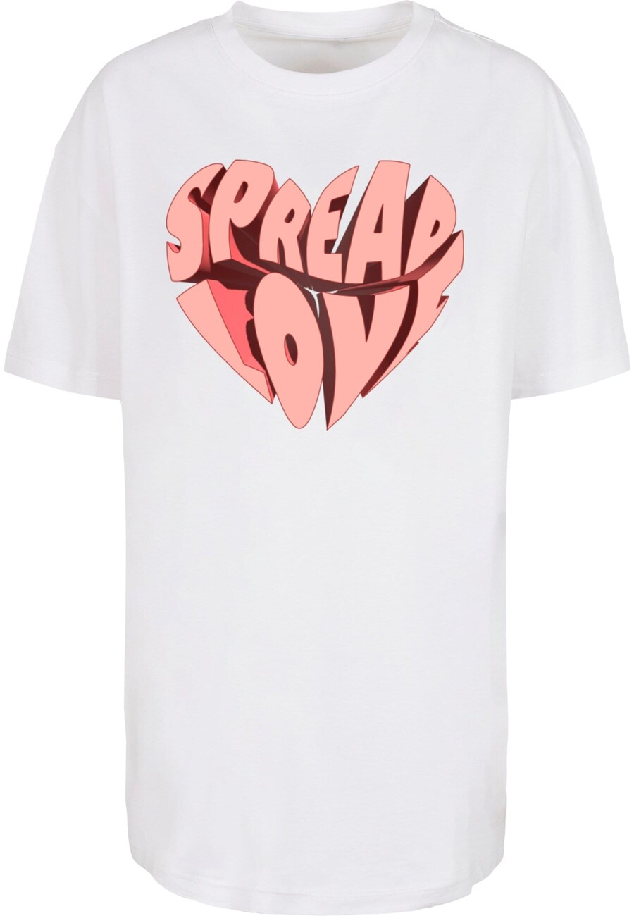 

Топ оверсайз Merchcode Oversized Shirt Hugs & Love - Spread Love, белый