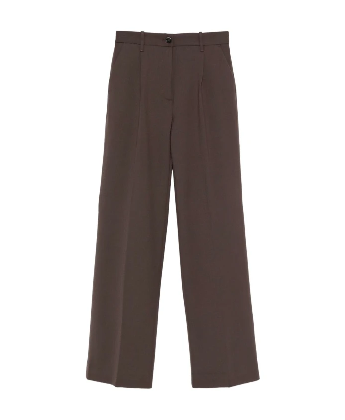 

Коричневые плиссированные брюки прямого кроя Nine In The Morning, коричневый