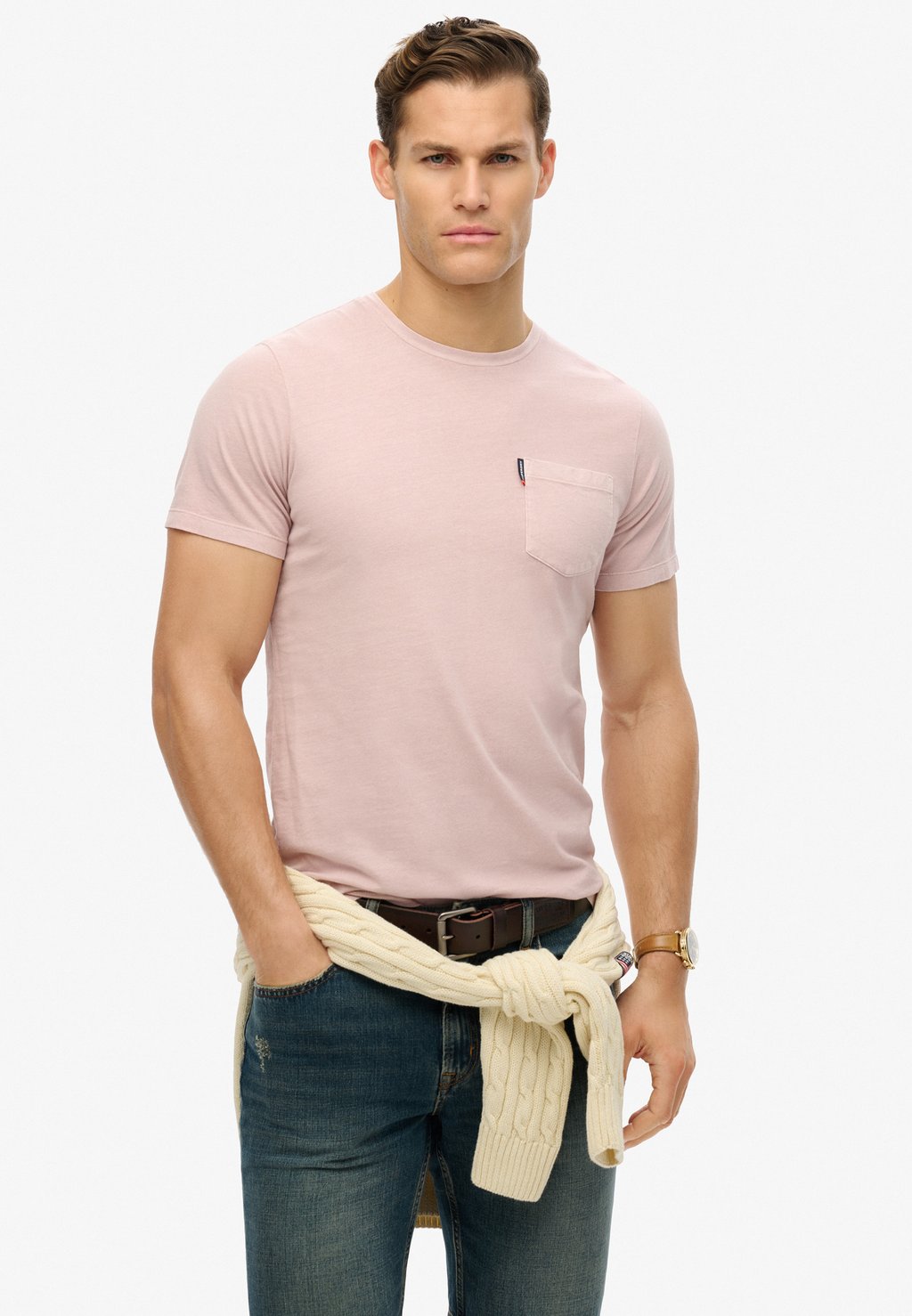 

Базовая футболка CLASSIC ESSENTIAL POCKET Superdry, розовый