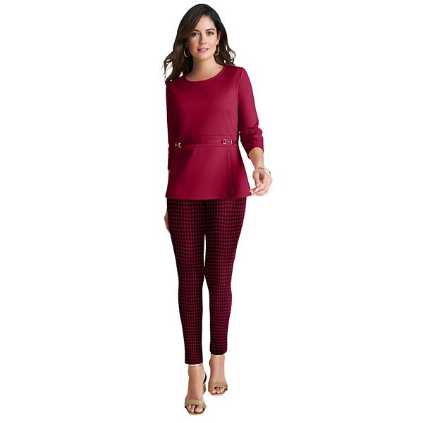 

Женский топ с поясом Plus Size Ponte Jessica London, Rich Burgundy