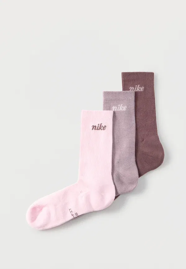 Носки Nike Sportswear, 3 пары, розовый/фиолетовый/тёмно-коричневый