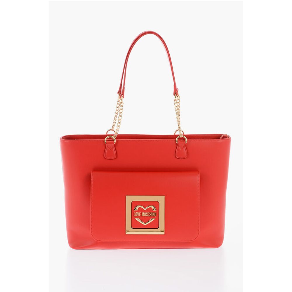 

Сумка-тоут LOVE из искусственной кожи с золотистыми деталями Moschino, Red