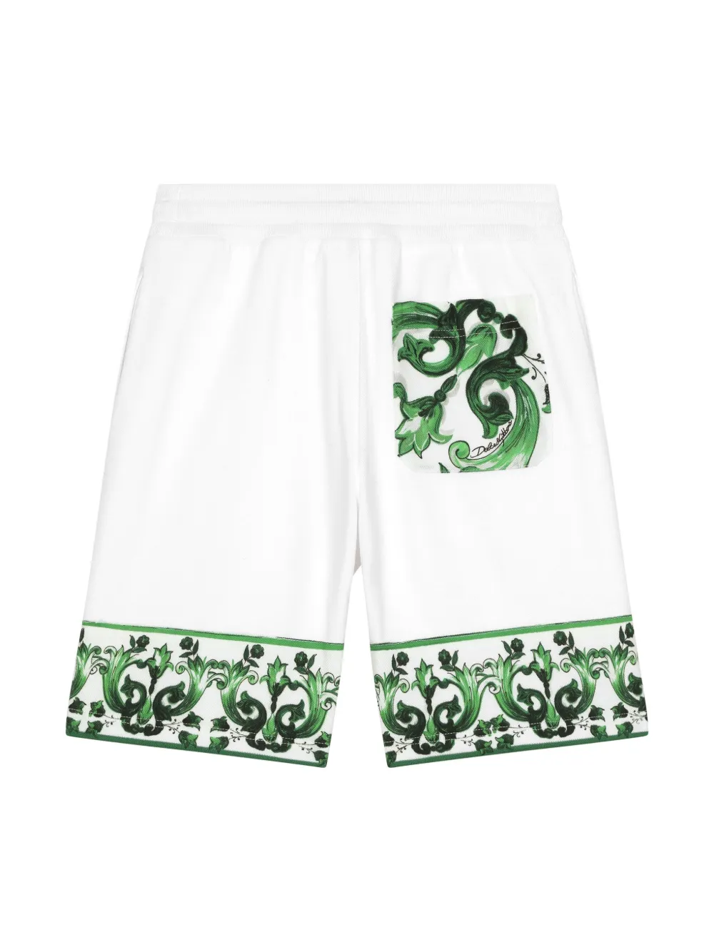 Шорты с кулиской и принтом Majolica Dolce & Gabbana Kids, белый — фото 2