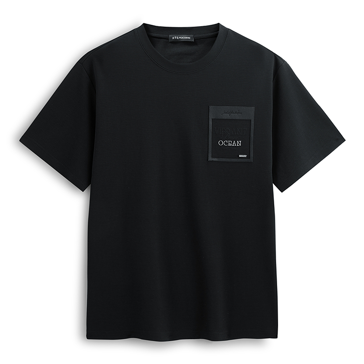 

Футболка мужская Casual с вышивкой Cooling Sorona PEACEBIRD MEN, черный 1