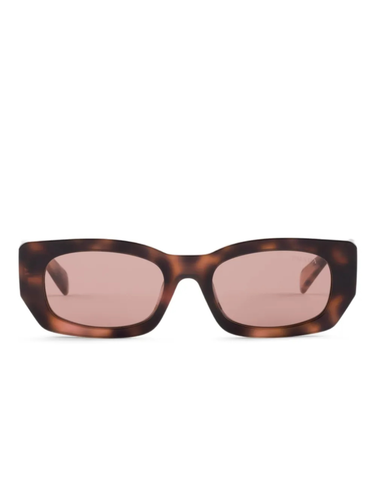 

Солнцезащитные очки в прямоугольной оправе Prada Eyewear, коричневый