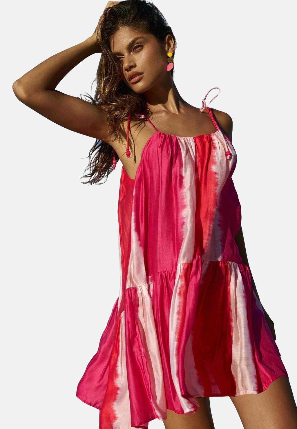 

Повседневное платье REGULAR FIT - OMBRE STRIPE CAMI TIE Lipsy, розовый