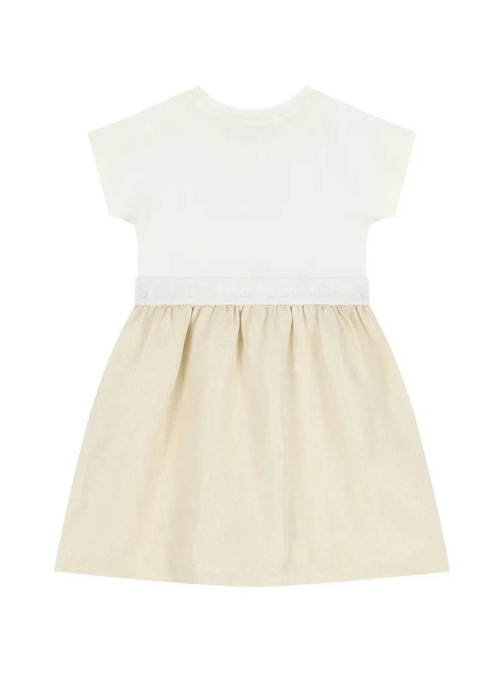 Платье с поясом и логотипом Escada Kids, нейтральный — фото 2