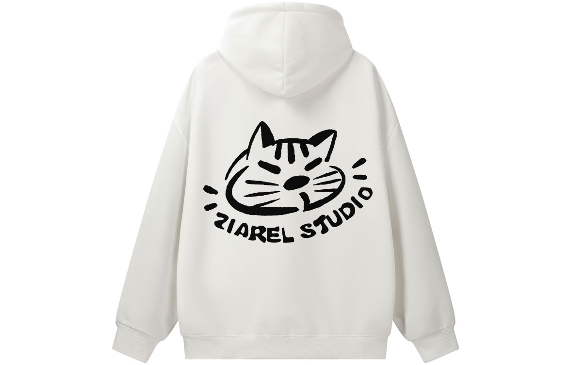 

Толстовка Unisex Hooded Moderate Heavyweight ZIAREL, белый[right]