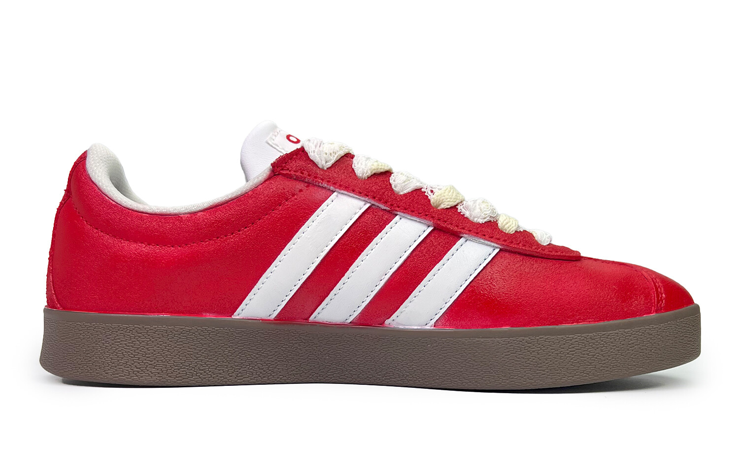 Кроссовки adidas neo Vl Court Classic Skateboarding Shoes Unisex Low-top Red/white, красный — фото 2