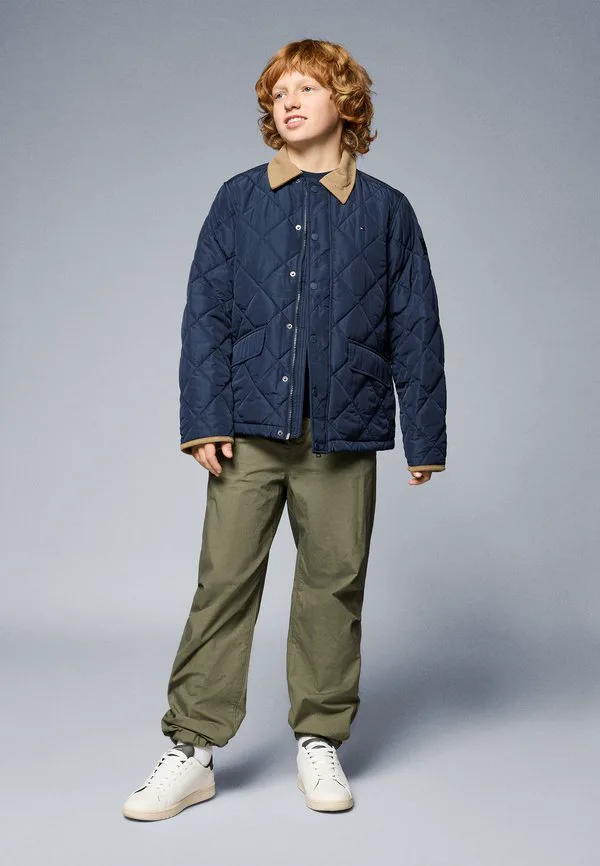 Стеганая куртка с контрастным воротником, легкая куртка Tommy Hilfiger, Dark Night Navy — фото 2