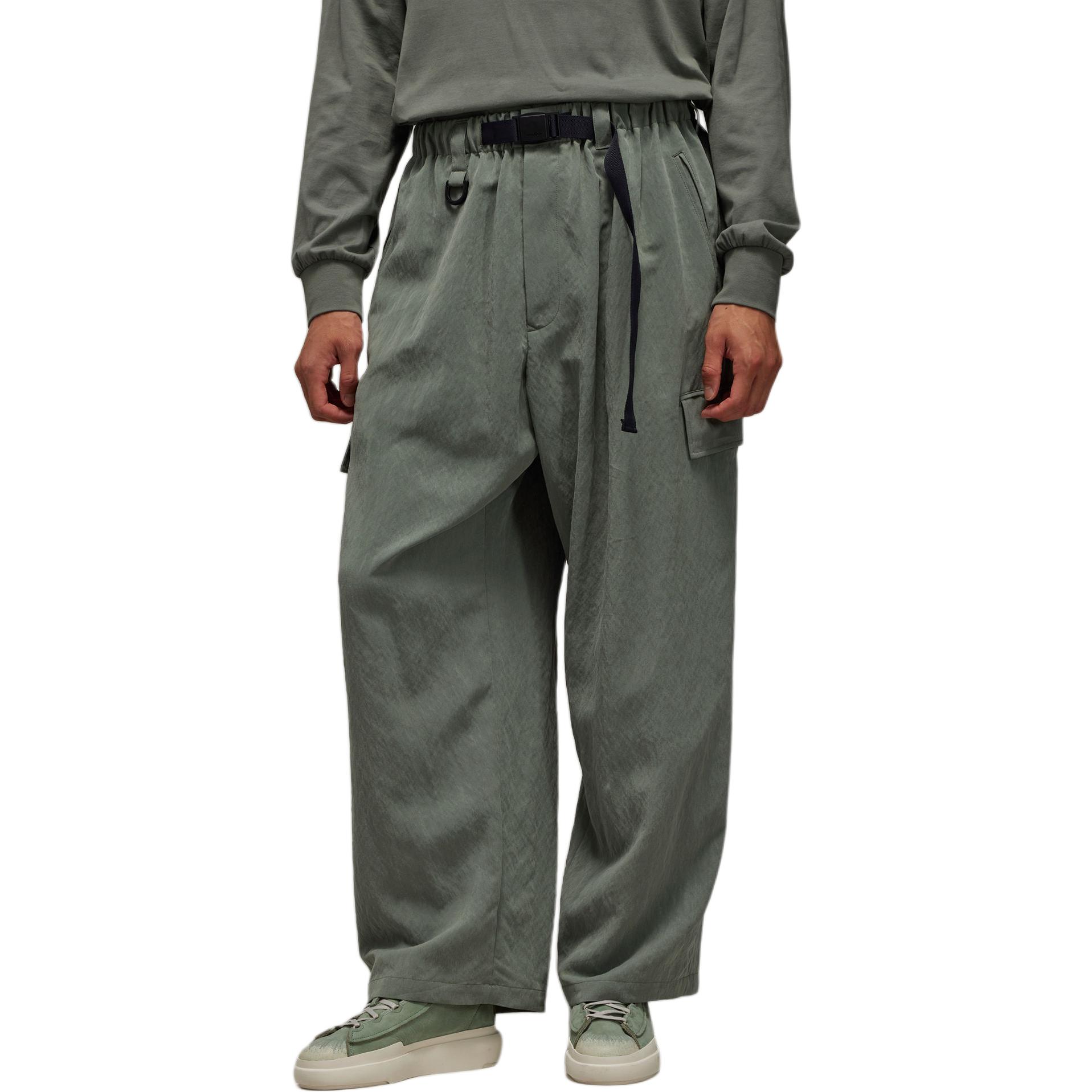 Широкие карго-брюки Unisex серый каменно-зеленый Adidas — фото 2