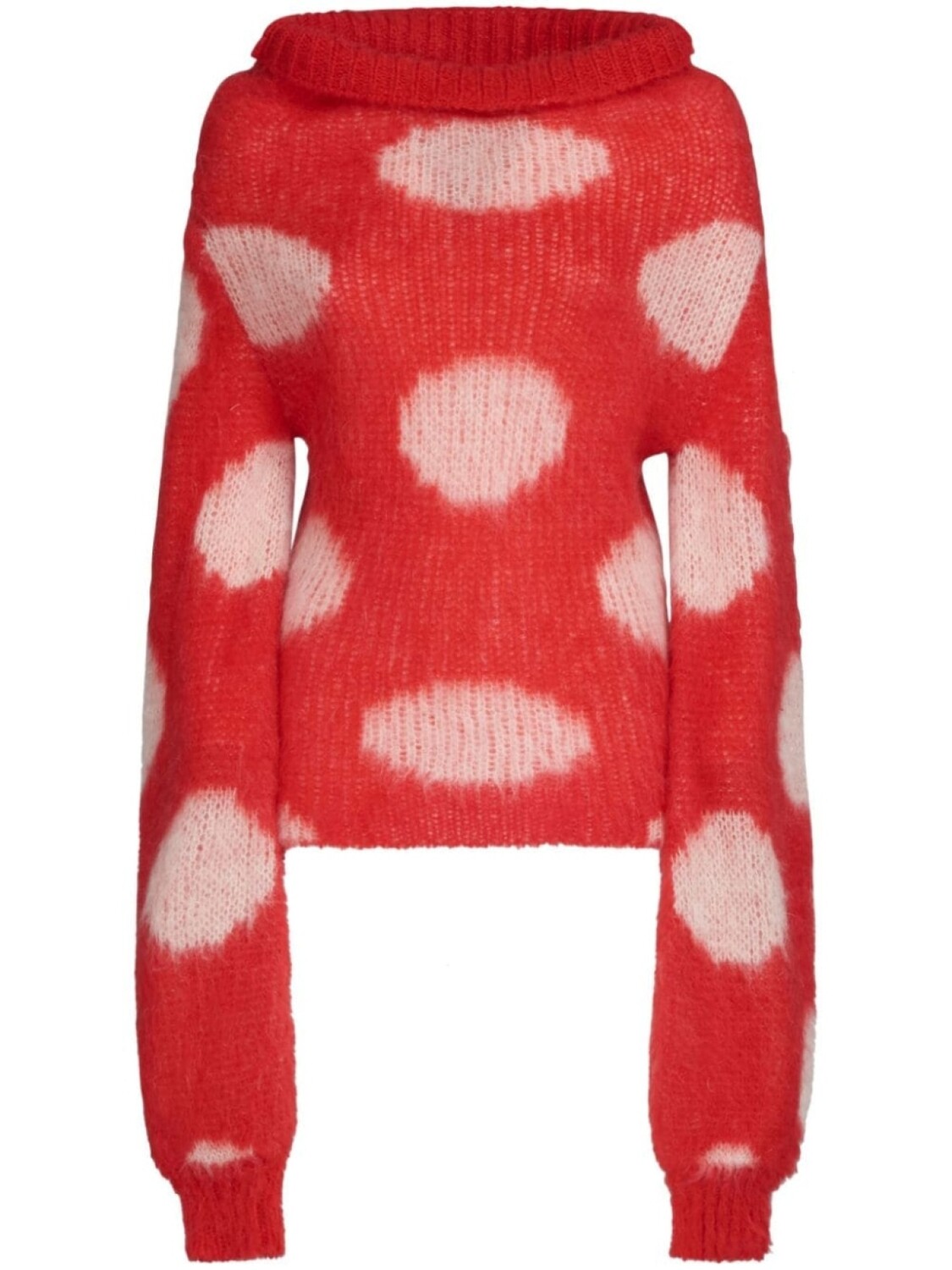

Marni джемпер вязки интарсия в горох, красный