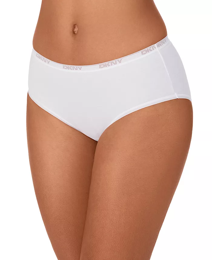 

Женские хлопковые трусы-слипы DK8465 DKNY, белый