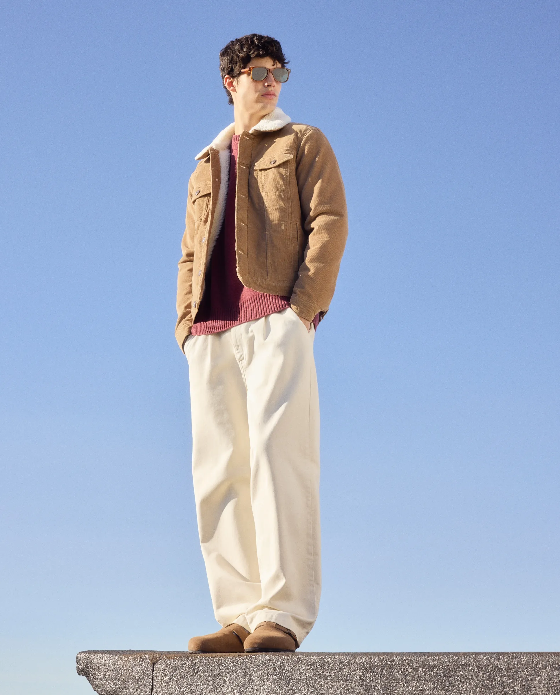 

Мужская куртка из вельвета с меховой подкладкой Green Coast, песочный