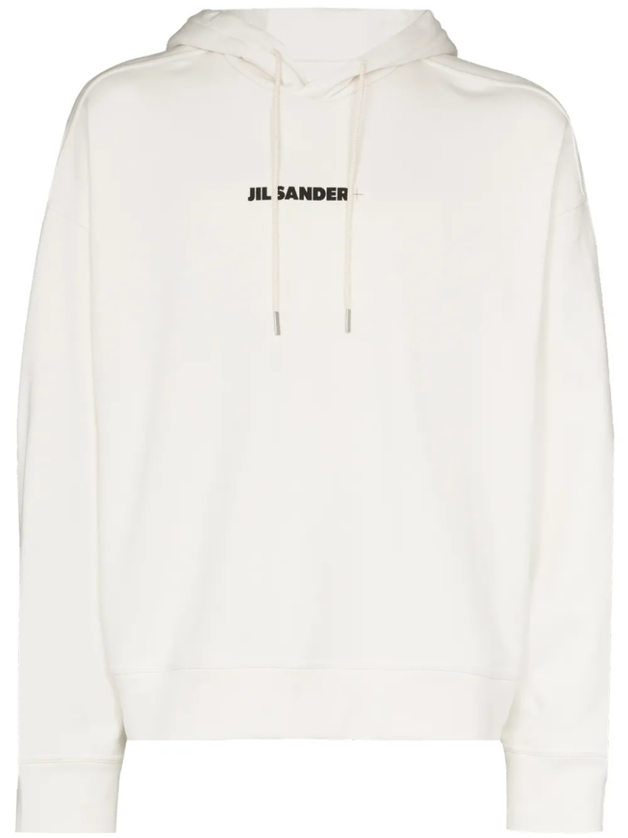 

Jil Sander худи с кулиской и логотипом, белый