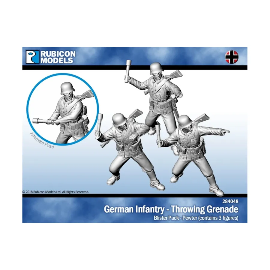 

Немецкая пехота – метание гранаты, World War II - Germany & Axis (28mm)