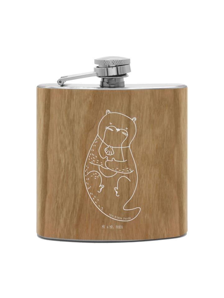 

Mr. & Mrs. Panda Фляжка Flachmann Lamakopf König mit Spruch in Braun