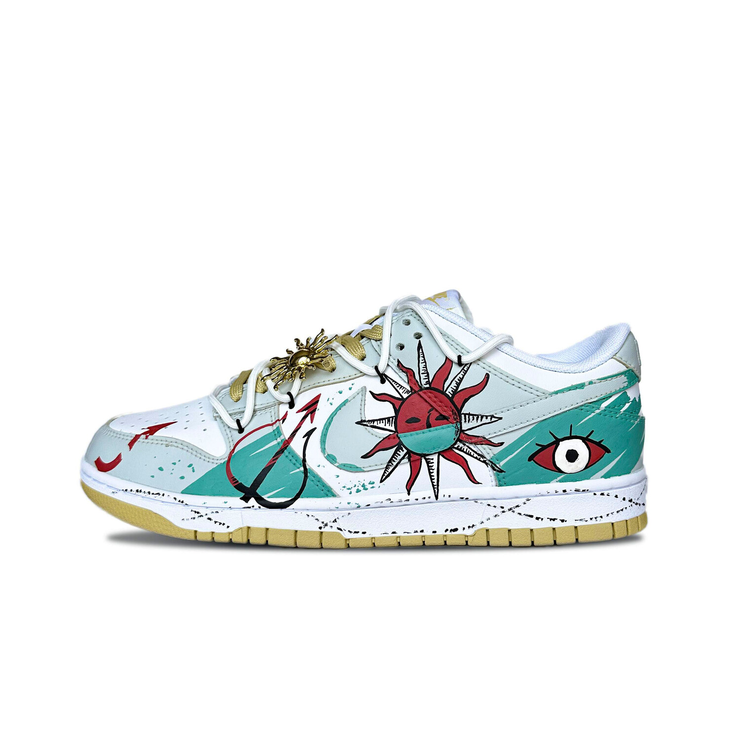 

Кроссовки Nike Dunk Skateboarding Shoes Men Low-top White/yellow/red, золотой, Желтый, Кроссовки Nike Dunk Skateboarding Shoes Men Low-top White/yellow/red, золотой