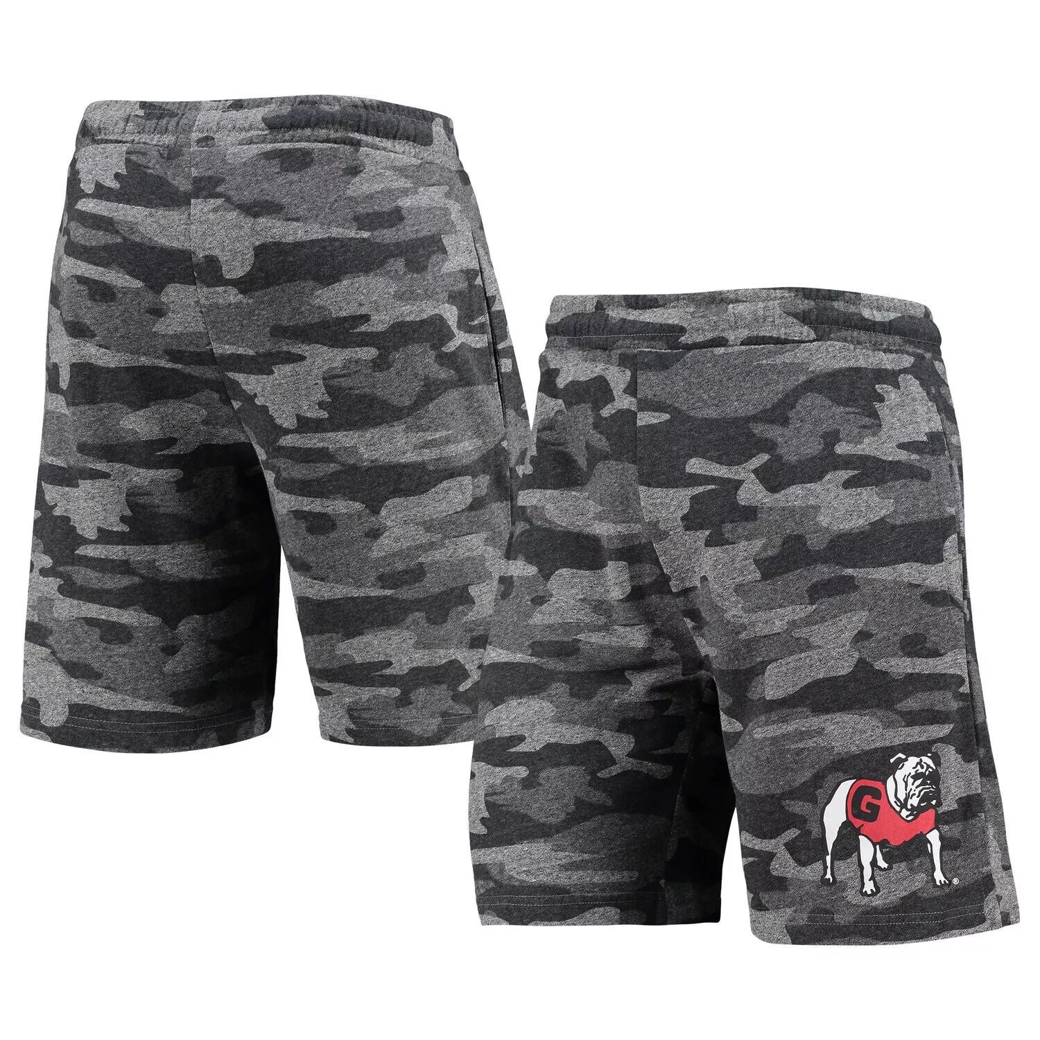 

Мужские шорты Concepts Sport Угольно-серый Georgia Bulldogs Camo Backup Terry Jam Lounge Shorts