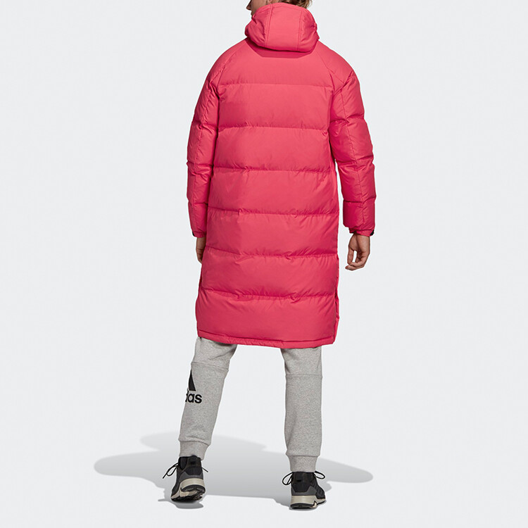Пуховик Adidas Sports hooded down, красный — фото 4
