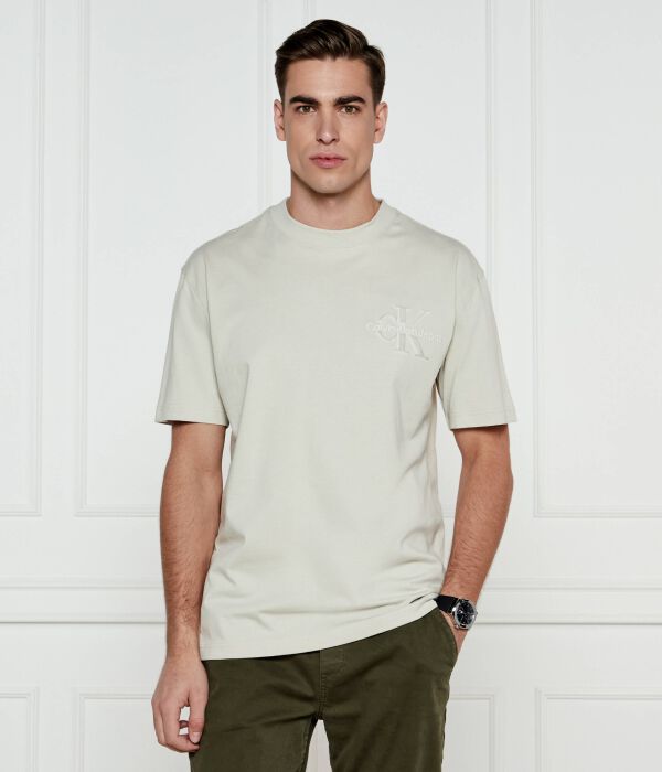 

Футболка мужская Calvin Klein Jeans с монограммой, бежевый