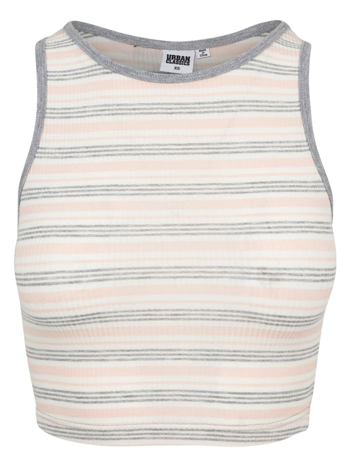 

Топ Urban Classics, цвет pink/white/grey