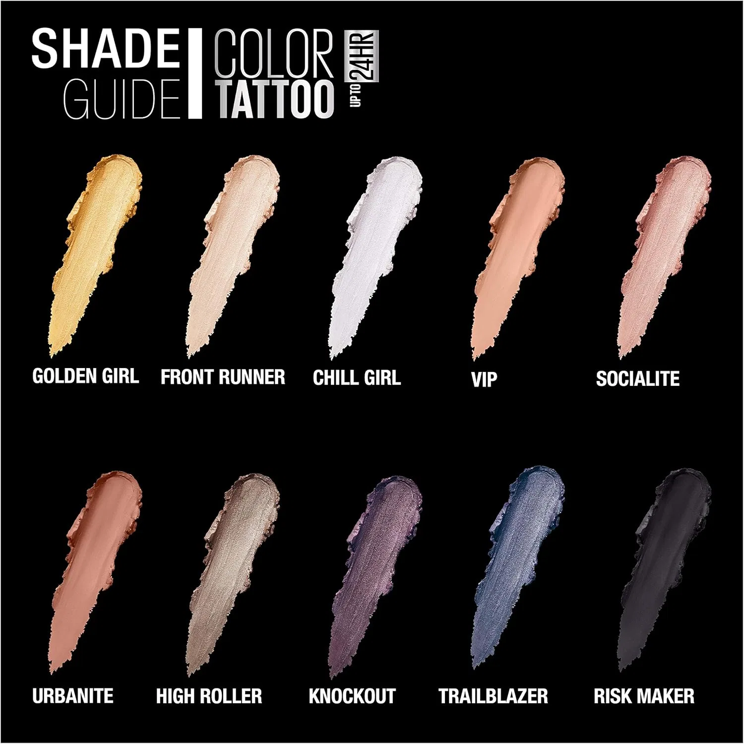 Кремовые тени для век Maybelline New York Color Tattoo 24 часа, 4 г, Front Runner — фото 4